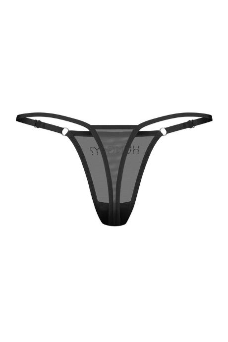 Жіноча білизна Стрінги Obsessive VIOLAMI WET Чорний