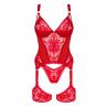 Жіноча білизна Корсет Obsessive BELOVYA CORSET & thong Червоний колір