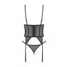 Жіноча білизна Корсет Obsessive EURIDIA CORSET cupless & thong Чорний