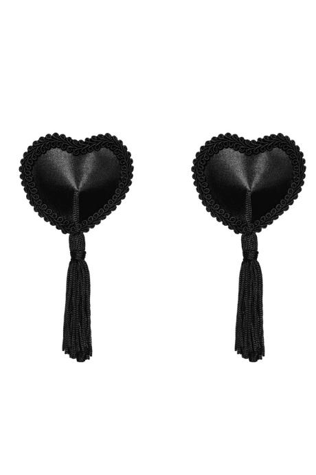Жіноча білизна Наклейки на груди Obsessive TASSEL nipple covers Чорний колір