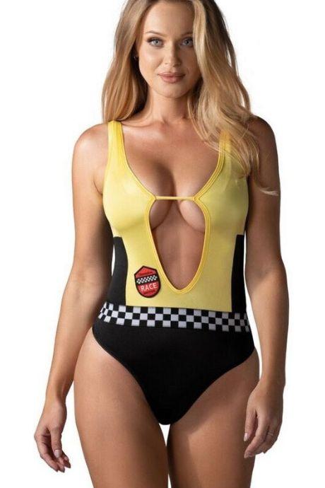 Жіноча білизна Боді Obsessive RALLIEN TEDDY Чорно-жовтий