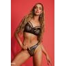 Жіноча білизна Комплект Obsessive DOMINNA SET latex bra & thong Чорний колір