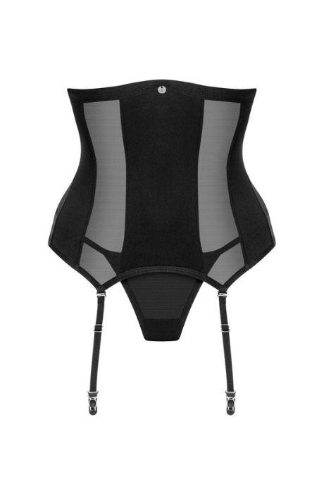 Жіноча білизна Корсет Obsessive CHIC AMORIA CORSET cup & thong Чорний колір