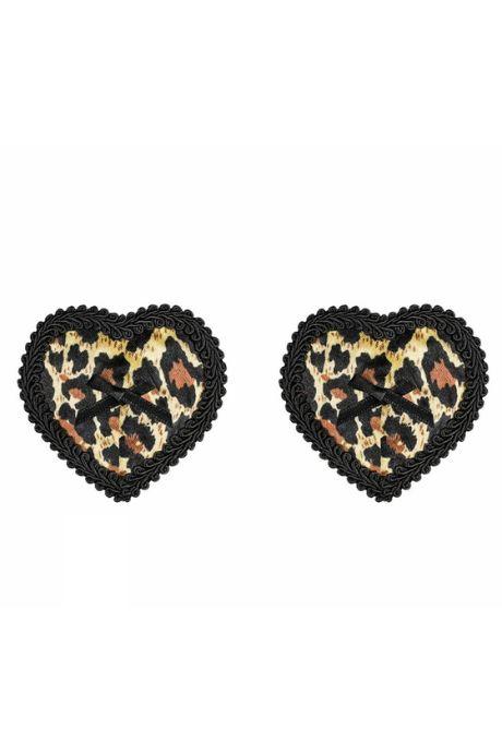 Жіноча білизна Наклейки на груди Obsessive SELVY nipple covers Леопард принт
