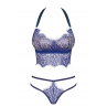 Комплект Obsessive Flowlace set Синий