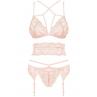 Комплект Obsessive Frivolla set Нежно-розовый