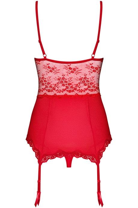 Комплект Obsessive Lovica corset Червоний