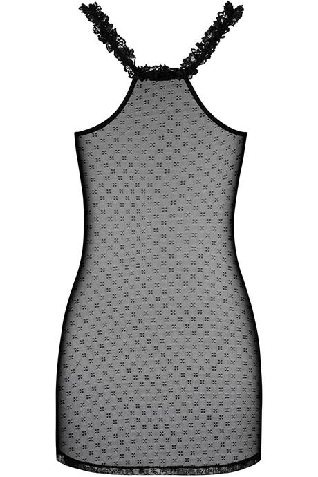 Комплект Obsessive Piccorosa chemise Чорний