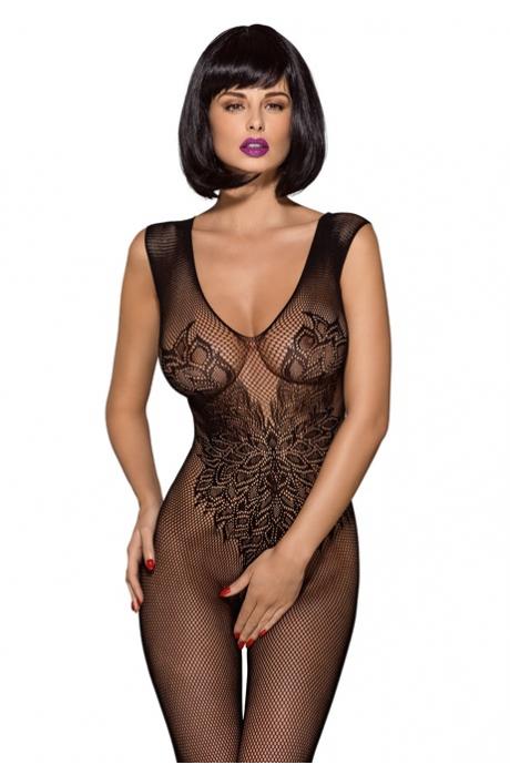 Жіноча білизна Боді Obsessive BODYSTOCKING B112 crotchless Чорний