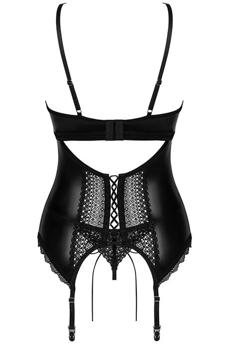 Комплект Obsessive Norides corset Чорний