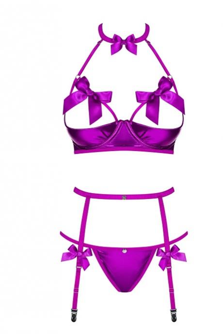 Комплект Obsessive Delishya set Фиолетовый