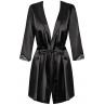 Комплект Obsessive Satinia robe Черный