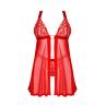 Розпродаж Obsessive ELIANES BABYDOLL сорочка та труси червоний