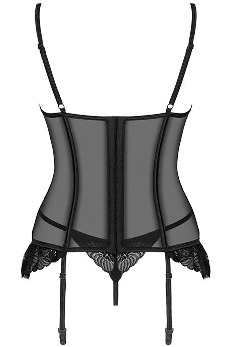 Комплект Obsessive Serena Love corset Черный