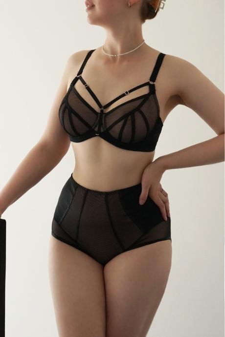 Orhideja 129-000 Бюстгальтер м'яка чашка чорний-бежевий