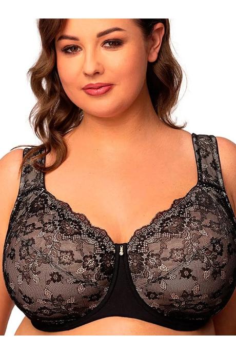 Orhideja Бюстгальтер 123-438 півонія + чорний