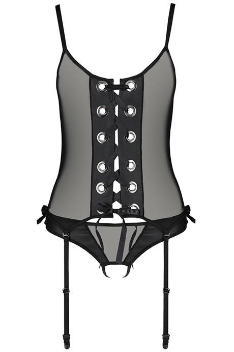 Комплект Passion Nessy corset Черный