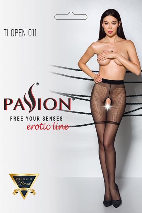 Колготки Passion Tiopen 011 з розрізом Чорний колір