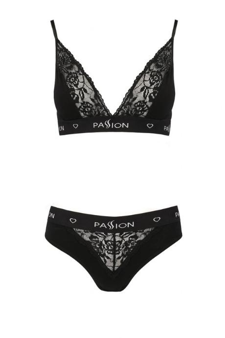 Топ с кружевом Passion PS001 TOP черный