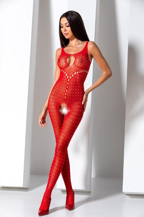 Бодистокинг Passion BS078 red комбинезон сеточка