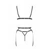 Пояс стрепы с подвязками для чулок Passion Exclusive MEGGY GARTER BELT черный