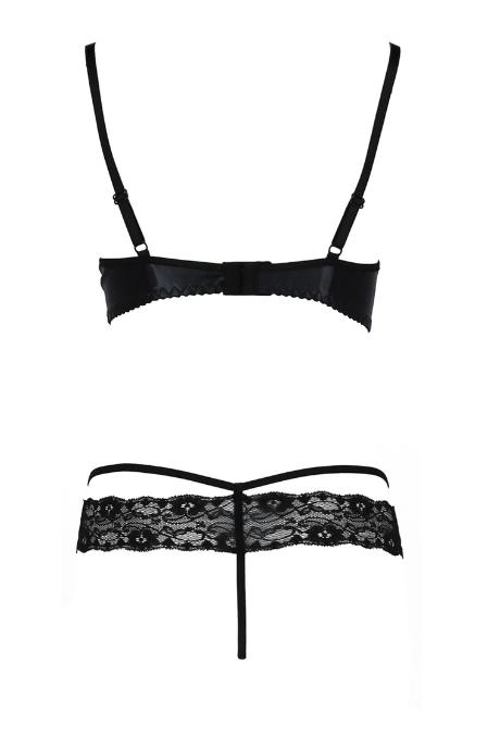 Комплект білизни Passion Exclusive NORTH SET чорний колір