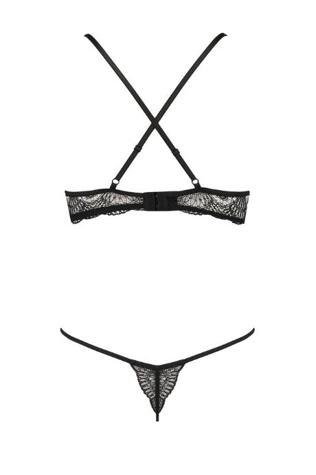 Комплект білизни Passion Exclusive QUENTRIS BIKINI black чорний колір