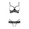Комплект білизни Passion Exclusive SARIA SET чорний колір