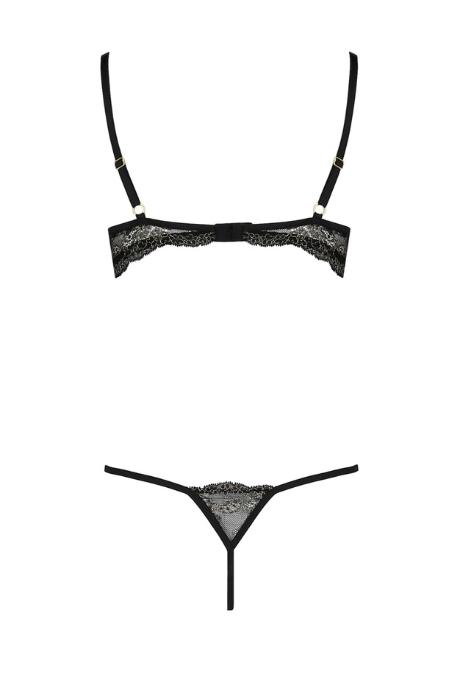 Комплект білизни Passion Exclusive VALERY SET OpenBra чорний колір