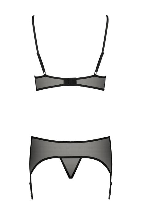 Комплект білизни Passion Exclusive VELIA SET чорний колір