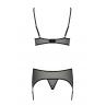 Комплект белья Passion Exclusive VELIA SET черный
