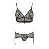 Комплект белья Passion Exclusive VELIA SET черный