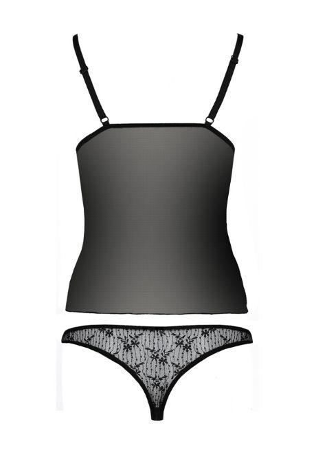 Комплект білизни Passion MELISSA SET чорний колір