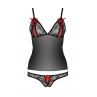 Комплект білизни Passion MELISSA SET чорний колір