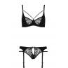 Комплект белья Passion PAULINE SET black