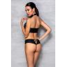 Комплект из экокожи Passion NANACY BIKINI черный
