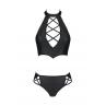 Комплект из экокожи Passion NANACY BIKINI черный