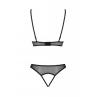 Комплект Passion CHRISTA SET Open Bra чорний колір