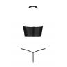Комплект Passion GENEVIA SET WITH OPEN BRA чорний колір