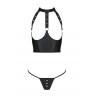 Комплект Passion GENEVIA SET WITH OPEN BRA чорний колір