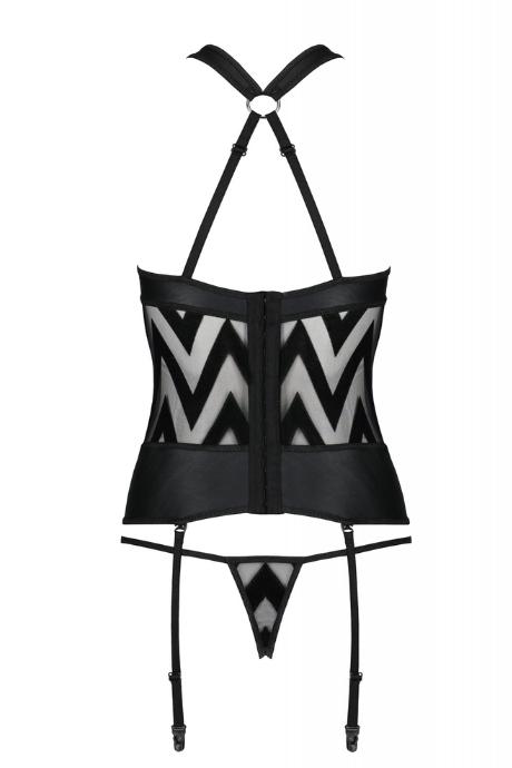 Комплект Passion HIMA CORSET чорний колір