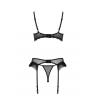 Комплект Passion KERRIA SET WITH OPEN BRA черный