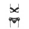 Комплект Passion KERRIA SET WITH OPEN BRA черный
