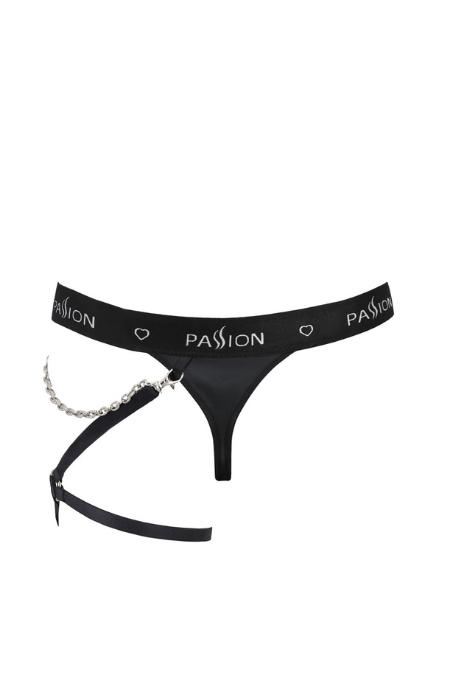 Мужские трусики танга с подвязкой Passion 058 THONG BILL черный