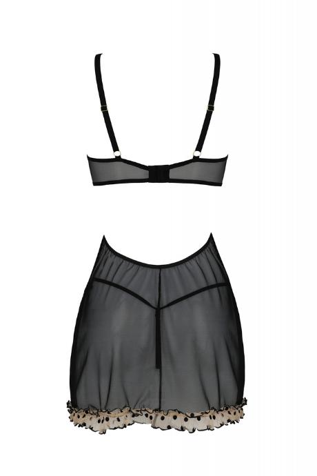 Пеньюар Passion MARINA CHEMISE бежевий колір
