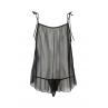 Сорочка бебідолл Passion MELANIA CHEMISE black чорний колір