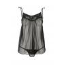Сорочка бебідолл Passion MELANIA CHEMISE black чорний колір