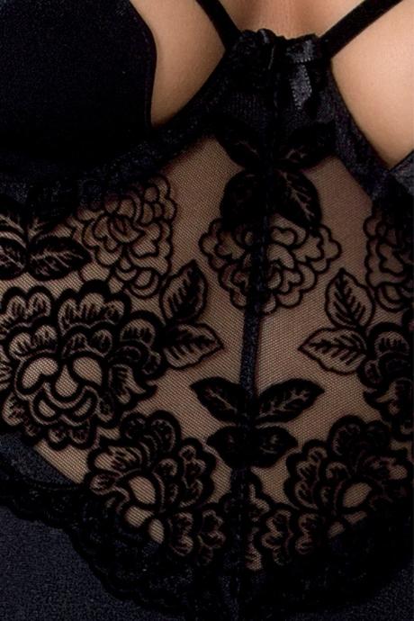 Сорочка Passion Exclusive TONYA CHEMISE чорний колір