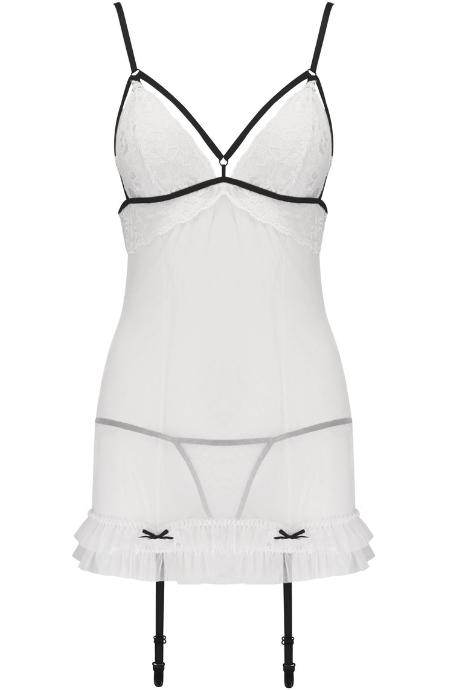 Сорочка Passion ORIHIME CHEMISE white білий колір