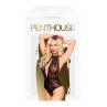 Боди с глубоким декольте и высокими трусиками Penthouse - Toxic Powder Black